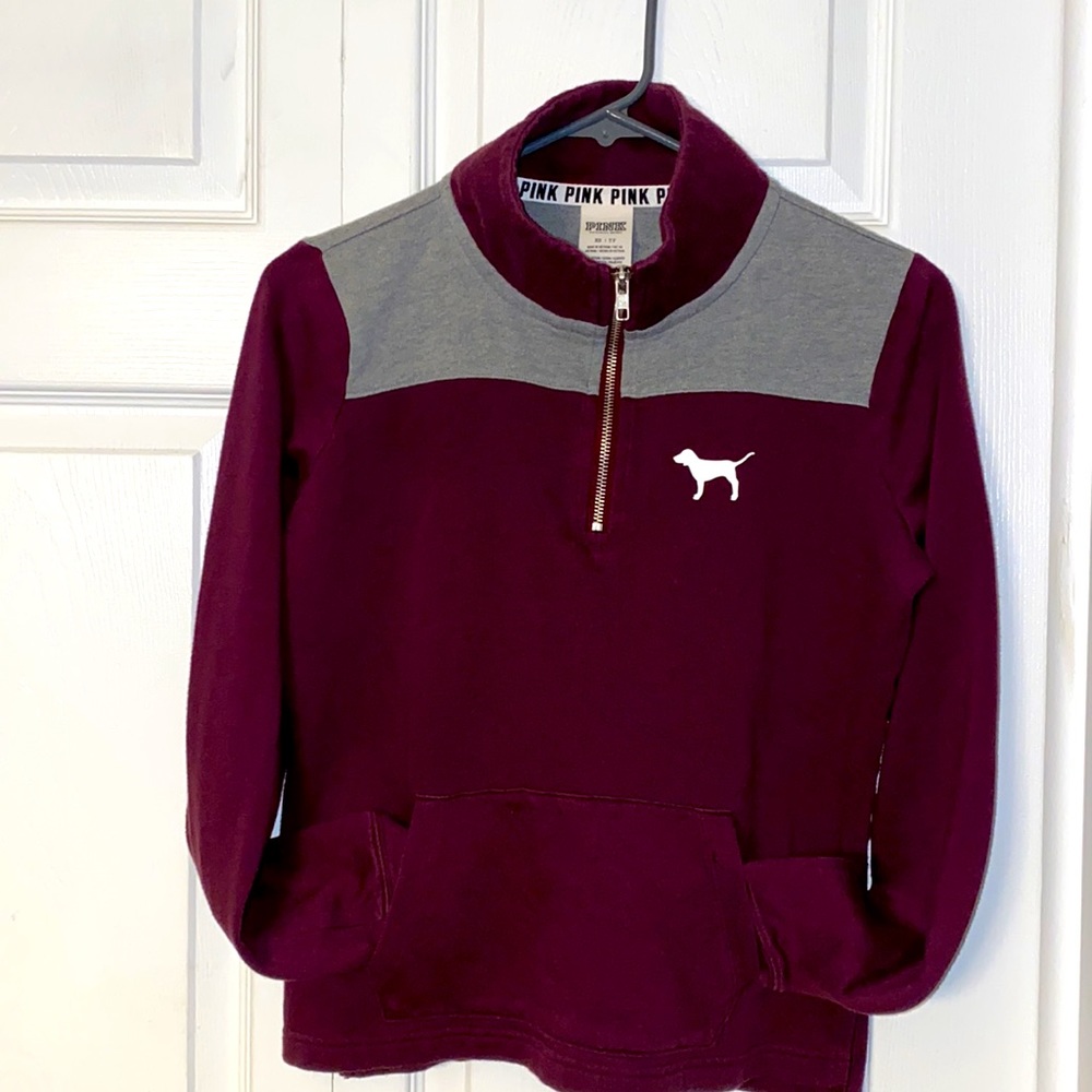 Women’s size XS PINK 1/4 zip sweatshirt!